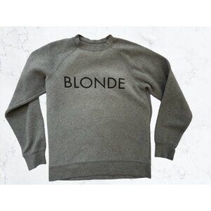 Brunette the Label Blonde Grey Black Crewneck  S M
